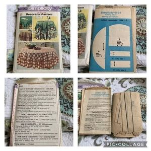 6595 UNCUT Vintage Simplicity SEWING Pattern Tablecloth covers Home Decor 1970s